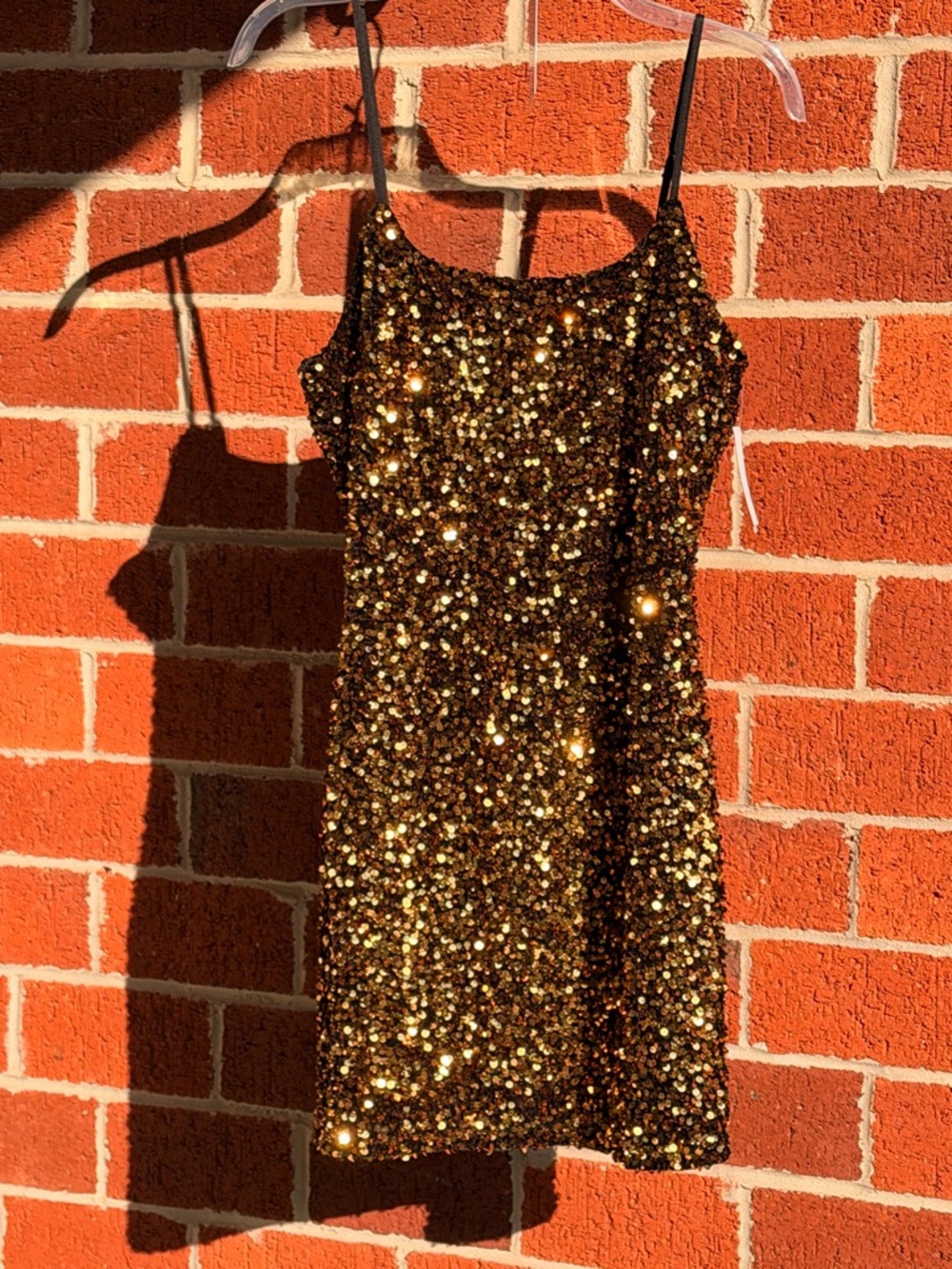 BP Sparkling Gold Mini Dress —#133 - Picture 3 of 13